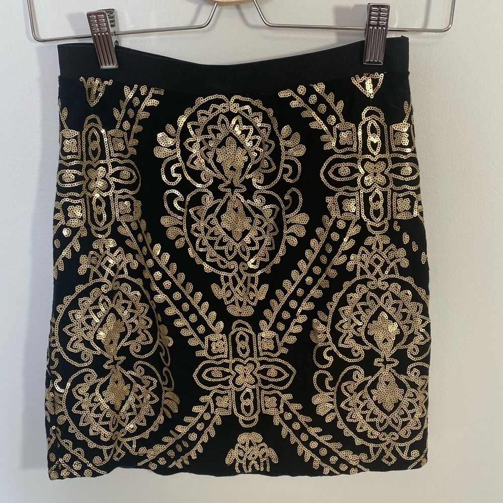Huntress Golden Sequin Panel Skirt main image 1